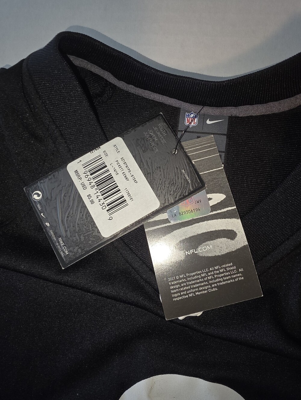 NWT Nike NFL Pittsburgh Steelers Kenny Pickett Jersey Black On Field Men's SZL - Picture 8 of 9